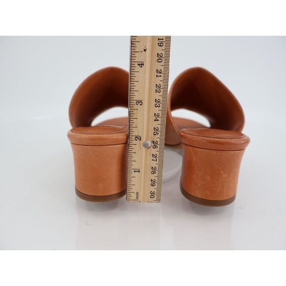 Mansur Gavriel Sun Slide Sandal Mule Size 36 EU 6 US Brown Leather Block Heel - Picture 4 of 13